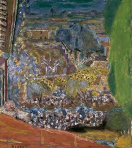 Landskab med røde tage af Pierre Bonnard
