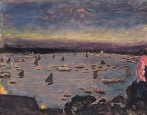 Lanterneoptog på den ydre Alster, 1913 af Pierre Bonnard