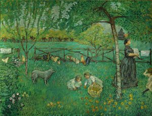 Le grand jardin au Clos (olie på lærred) af Pierre Bonnard