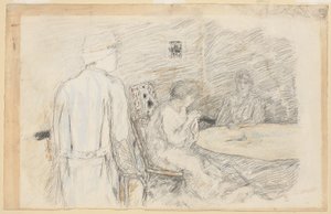 Orlovsindehaveren (den sårede i hans familie) (w/c & blyant på papir) af Pierre Bonnard