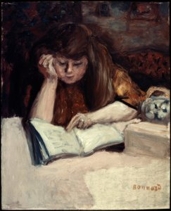 Liggende læselampe af Pierre Bonnard