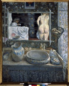 Spejl over en håndvask af Pierre Bonnard