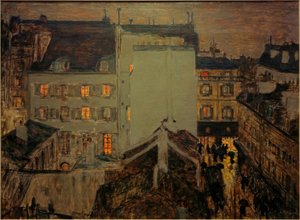 Montmartre i regnen eller Rue Tholozé af Pierre Bonnard