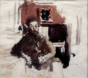 Selvportrætmaleri af Pierre Bonnard (1867-1947) Privatsamling fra det 20. århundrede af Pierre Bonnard