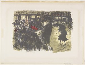 Plads om natten af Pierre Bonnard
