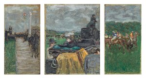 Løbene i Longchamp; Les Courses a Longchamp af Pierre Bonnard