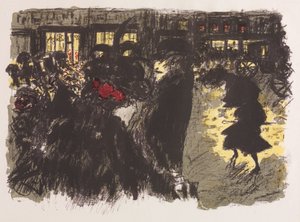 Torvet om aftenen af Pierre Bonnard