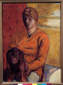 Hundekvinden. Maleri af Pierre Bonnard (1867-1947), 20. århundrede. Grenoble, Musee des Beaux Arts. af Pierre Bonnard