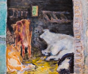 Stalden, ca. 1912 (olie på lærred) af Pierre Bonnard