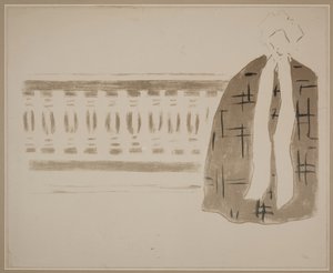 Uden titel (kvinde på balkon) af Pierre Bonnard