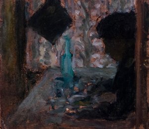 Kvinde i et interiør, ca. 1895 (olie på karton) af Pierre Bonnard