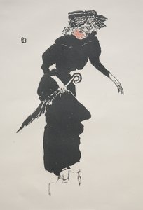 Kvinde med en paraply af Pierre Bonnard