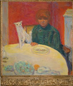 Kvinde med kat eller Den krævende kat (maleri på lærred) af Pierre Bonnard
