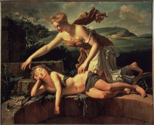 Barnet og Formuen. Maleri af Pierre Bouillon (1776 - 1831)