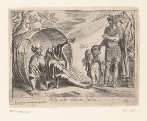 Alexander den Store og Diogenes af Pierre Brebiette