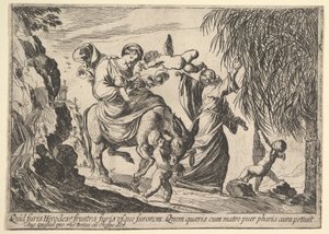 Engle giver datoer til barn, 1610-42. af Pierre Brebiette