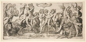 Bacchus og hans følge af Pierre Brebiette