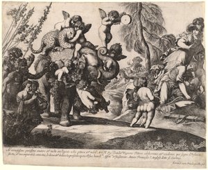 Bacchus med Diana og Minerva af Pierre Brebiette