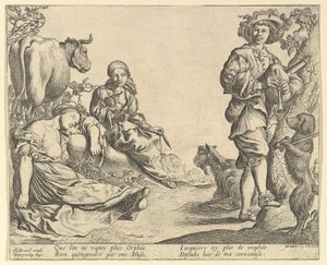 Sækkepibespiller, 1610-50. af Pierre Brebiette