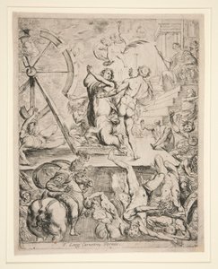 Sankt Katarina af Alexandrias martyrium af Pierre Brebiette