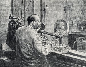 En medaljevinder ved hjælp af en slags strømaftagerfræser Gravering fra "Excursion a travers les metiers" af Pierre Calmette Private Collection