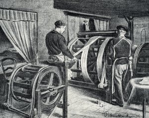 Silkearbejde: udrulningen af silkegraveringen fra "Excursion a travers les metiers" af Pierre Calmette Private Collection