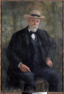 Portræt af rådets præsident Henri Brisson (1835-1912) i hans have i Montmorency (maleri) af Pierre Carrier-Belleuse