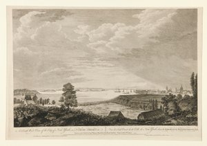 En sydvestlig udsigt over byen New York af Pierre Charles Canot