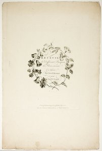 Omslag til samling af forskellige blomsterbuketter, opfundet og tegnet af Jean Pillement og graveret af P. C. Canot af Pierre Charles Canot