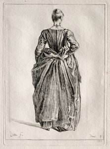 Studie af en kvinde bagfra. af Pierre Charles Trémolière