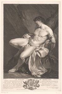 Prometheus lænket Le supplice de Promethée (titel på objekt) af Pierre Chenu