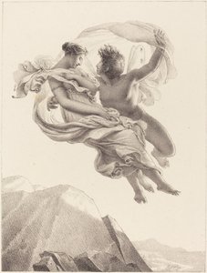 Zephyr og Psyche af Pierre Claude François Delorme