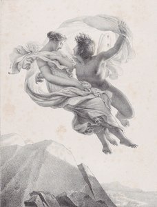 Zephyr og Psyche Zepir og Psyche, 1820-23. af Pierre Claude François Delorme