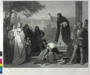 1493 Savonarolas prædiken i Firenze af Pierre Cottin