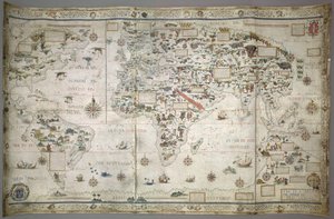 Tilføj MS 24065 verdenskort (Planisphere) af Pierre Descaliers