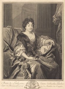 Maria af Laubespine af Pierre Drevet after Nicolas de Largillierre