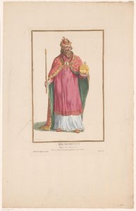 Portræt af kejser Sigismund med scepter og globus Sigismond (titel på objekt) af Pierre Duflos