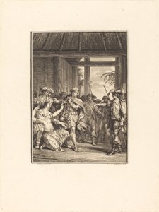 Opdagelsen af ​​den nye verden af Pierre Duflos after Jean Michel Moreau