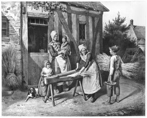 Breaking Hemp, c.1830-40 af Pierre Duval Lecamus
