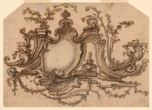 Design til paneldekoration med Rocaille Ornament