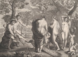 Dommen i Paris, 1750 af Pierre Etienne Moitte