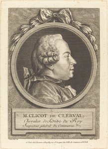 Hr. Clicot de Clerval af Pierre Etienne Moitte after Charles Nicolas Cochin II