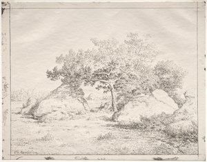 Kirsebærtræ ved Blau. af Pierre Etienne Theodore Rousseau