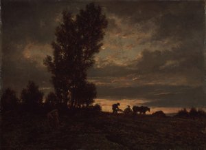 Landskab med en plovmand, 1860