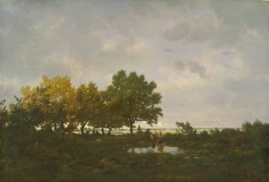 Dammen La Mare, 1855. af Pierre Etienne Theodore Rousseau