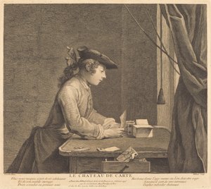 Korthuset af Pierre Filloeul after Jean Siméon Chardin