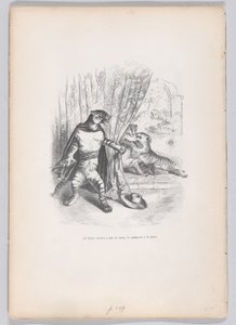 Tigeren trådte snigende ind med dolken i hånden fra Scener fra menige a..., ca. 1837-47. af Pierre Francois Godard