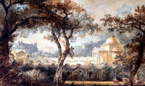 forsoningskapel af Ludvig XVI i Paris. akvarel, ca. 1830