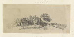 Landschap palisade een kanaal Samling af 85 originale tryk (serietitel) af Pierre François Basan (workshop of)