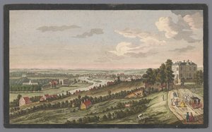 Udsigt over en flod med skibe og både på vandet ved måneskin 2 mig. Clair de lune (titel på objekt) af Pierre François Basan